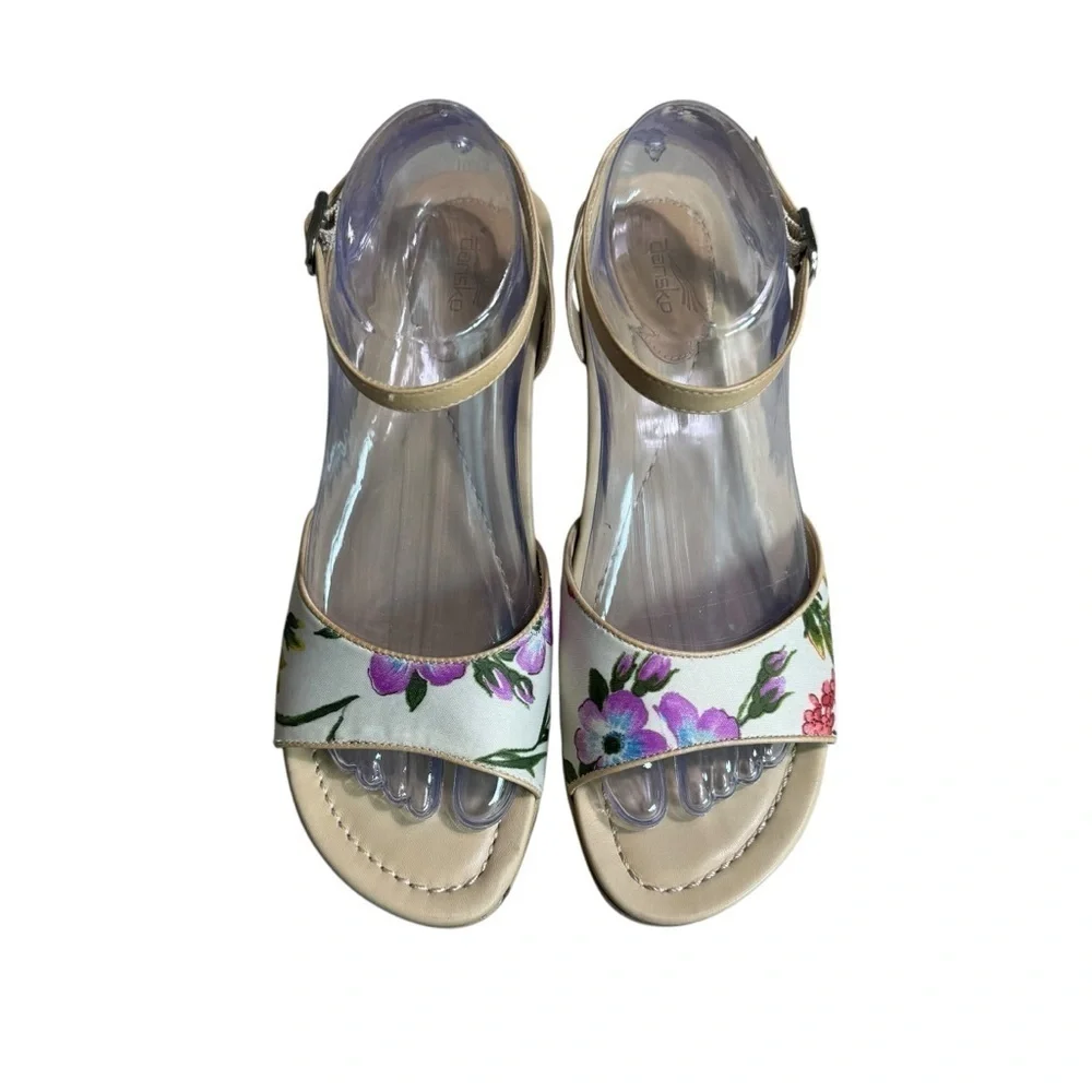 Dansko - Floral Wedge Strappy Comfort Sandals Sz 39